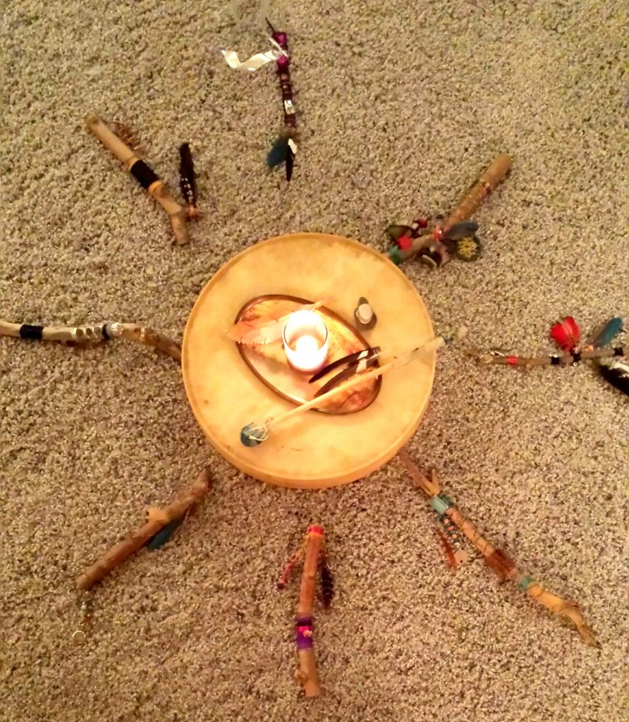 Welcoming the Light. Gathered in Wise Women Circle.